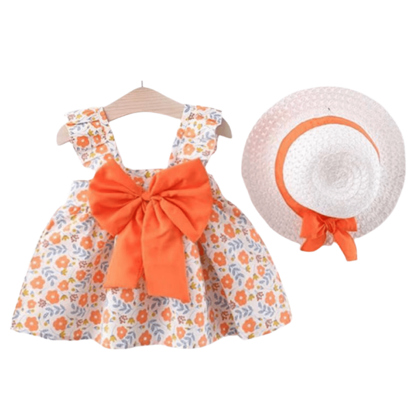 Set Elegant për Vajza – Fustan & Kapelë