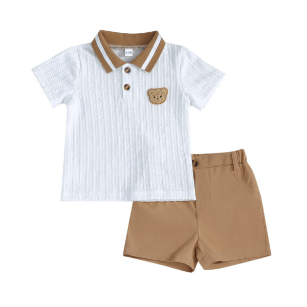 Set Elegant për Djem – Polo & Pantallona të Shkurtra 🤎